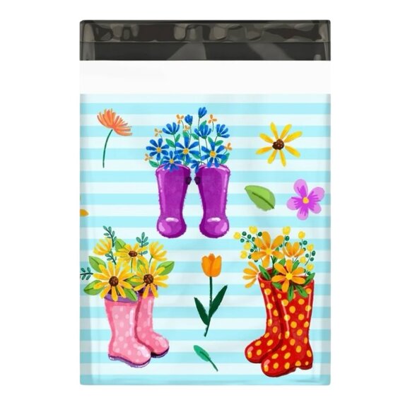 (50) Boots & Bloom Poly Mailers 10”x13” - Picture 2 of 3